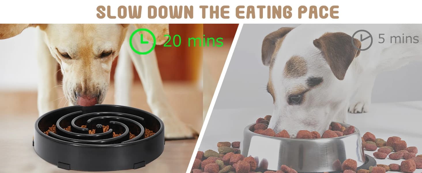 Slow Feeder Dog Bowls for Large Medium Dog Non Slip Maze Puzzle Bowl Pet Slower Food Feeding Dishes Interactive — product details