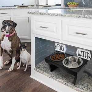 Dog Slow Feeder - Reduce Slip Puzzle Bowl for Raised Pet Feeders - Interactive Bloat Stop Elevated Diners — Only Suits for Opening — 7.5’’-8’’ Raised Feeder