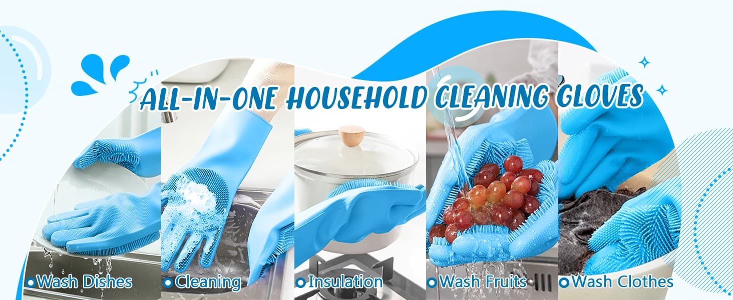 Silicone Pet Grooming Gloves for Washing Cats Dogs Bath Brush — product details