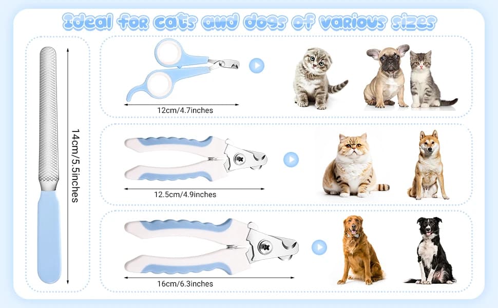 4 Pieces Dog Nail Clippers Kit Dog and Cat Pets Nail Clipper and Trimmer — product details