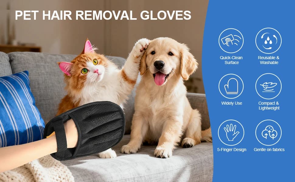 Pet Hair Removal Glove Cat and Dog — product details