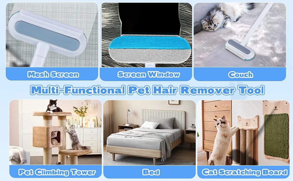 Pet Hair Remover for Furniture – 23.2Inch Reusable Dog and Cat Hair Removal Brush — Packaging Includes