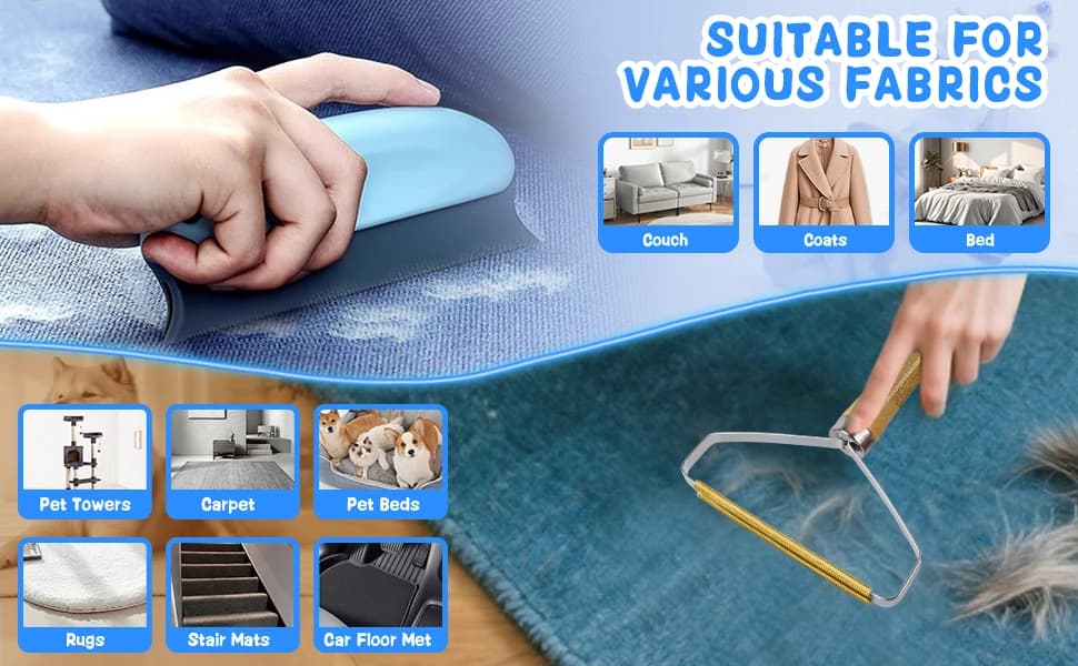 Pet Hair Removal Tool: 6 Pcs Dog and Cat Hair Remover - Reusable Pet Hair Remover with Laundry Pet Hair Catcher — product details