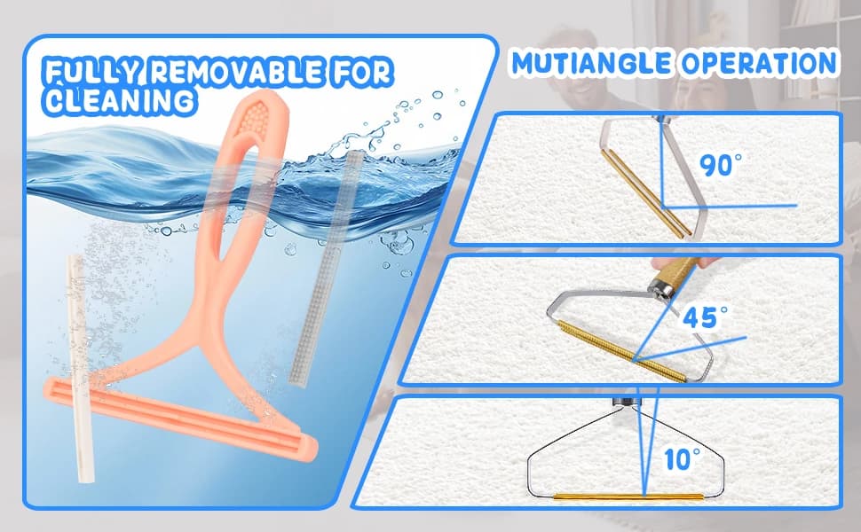 Pet Hair Removal Tool: 6 Pcs Dog and Cat Hair Remover - Reusable Pet Hair Remover with Laundry Pet Hair Catcher — product details