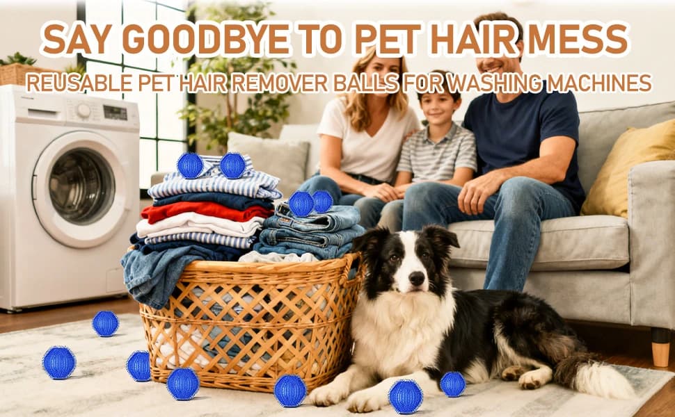 Pet Hair Remover for Laundry — Reusable Hair Catcher Balls for Pet Homes — product details