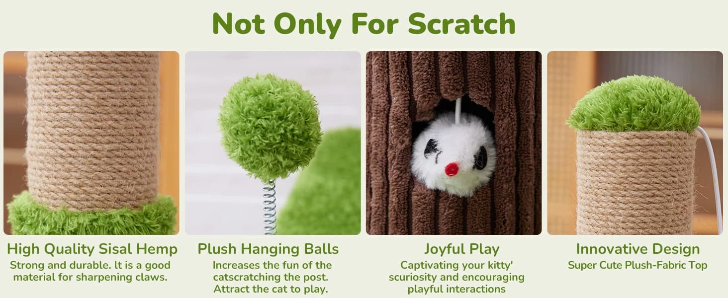 Funny Cat Scratching Posts Sturdy Scratcher Posts — 33'' — product details