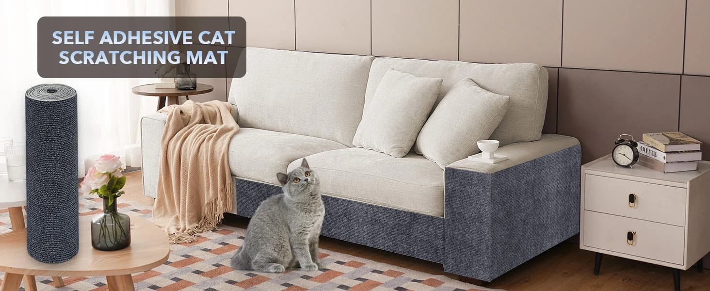 78.7"x15.8" Self-Adhesive Cat Scratch Mat — Cat Scratch Furniture Protector — product details