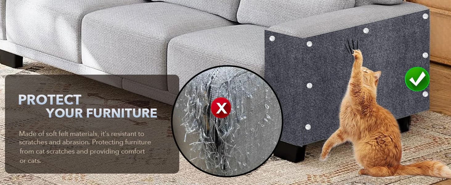 78.7"x15.8" Self-Adhesive Cat Scratch Mat — Cat Scratch Furniture Protector — product details