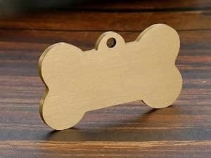 Personalized Brass Dog Tag — Custom Engraved Pet ID Tag — Deep Engraving
