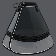 Soft Transparent Dog Cone Collar — Depth Adjustable Recovery Cone — Reflective Strip