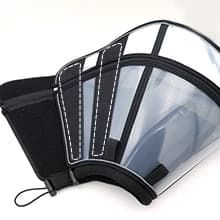 Soft Transparent Dog Cone Collar — Depth Adjustable Recovery Cone — Reflective Strip
