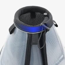 Soft Transparent Dog Cone Collar — Depth Adjustable Recovery Cone — Reflective Strip