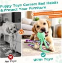 Plush Octopus Dog Toy with Squeaker and Crinkle Paper