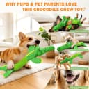 Dog Squeaky Toys Stretchable Crocodile for Interactive Tug of War