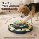 3-Level Dog Puzzle Toy — Spin to Release Treat Dispenser and Slow Feeder