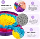 Snuffle Mat for Dogs — 19"x19" - Slow Feeder Bowl & Interactive Dog Puzzle Toy