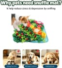 Snuffle Mat for Dogs 17.7''x17.7 — Sniff Mat for Small/Medium Dogs