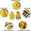 Dog Zip Up Raincoat with Reflective Buttons