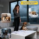 Transparent Dog Rain Poncho for Small and Medium Dogs - Thick Waterproof Raincoat with Hidden Leash Hole &