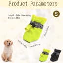4 Pcs Dog Shoes, Soft Breathable Dog Boots with Adjustable Drawstring Non-Slip Sole Easy to Clean Dog Paw