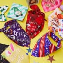 9 Pcs Holiday Dog Bandanas — Adjustable Washable Pet Scarves