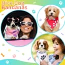 100 Pcs Paw Dog Bandanas Bulk Pet Paw Grooming Bandanas for Dogs