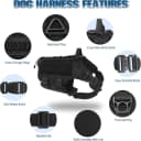 Tactical Dog Harness Service Vest for Medium Dogs Black M