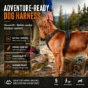 No Pull Dog Harness — Large Black Tactical Vest Harness
