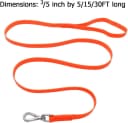 Waterproof Dog Training Leash 50FT 30FT 15FT 10FT 5FT Heavy Duty Recall Long Lead for Large Medium Small Dogs