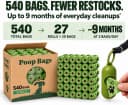 Dog Poop Bag Biodegradable 540 Count Dog Waste Bags with Dispenser Scented