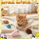 Cat Toys Bulk Plush Mice Set Fish for Indoor Kittens and Puppies
