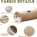 Cat Tunnel for Indoor Cats — Cats Toys Collapsible Tunnel Straight Tube with a Fun Ball and 2 Holes