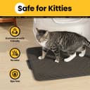 Cat Litter Mat Compact Size 23.6"x14.6" for Small Spaces — Upgrade Waterproof Leakproof Back Layer