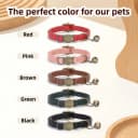 Leather Cat Collar with Bell Breakaway- Adjustable