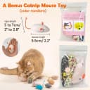 2 Pack Cotton Breakaway Cat Collars Set with Bell and Flower Pendant