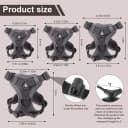 Cat Chest Harness and Leash Set Adjustable Anti-Escape Soft Mesh Cat Vest for Walking Outdoor(Blcak