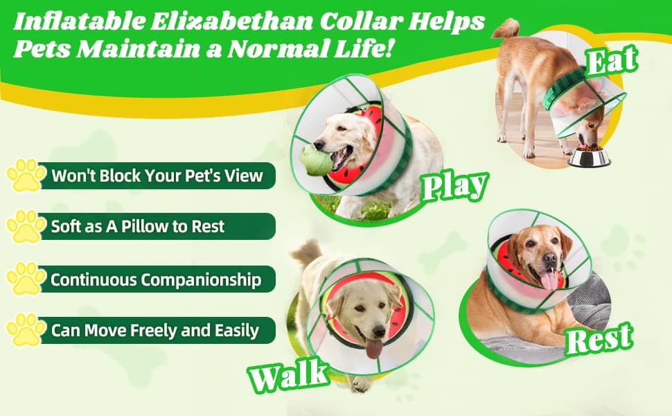 Upgraded Inflatable Dog Cone Collar to Stop Licking — Soft Dog Donut Collar — product details