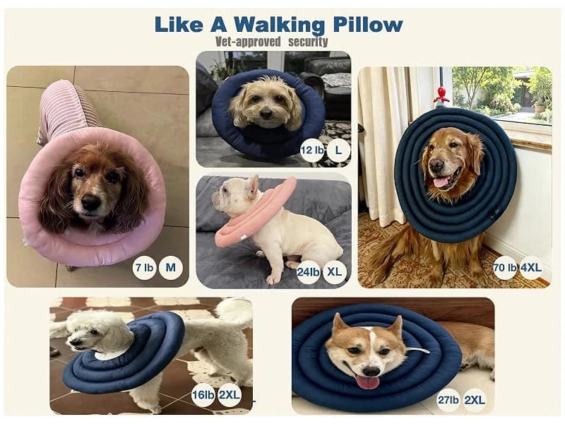 Soft Dog Cones — Recovery Dog Donut Collar After Surgery- Cone of Shame Alternative — product details