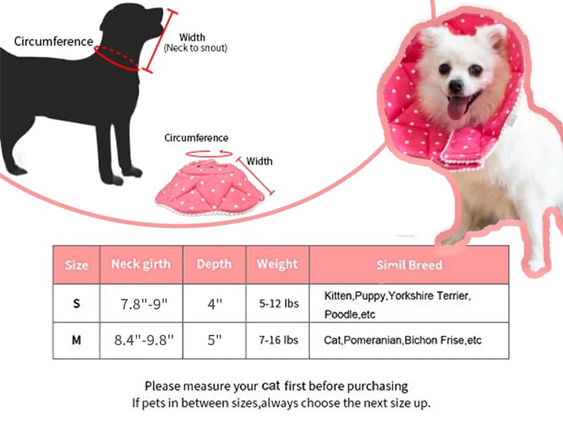 Adjustable Dog and Cat Cone — Soft Recovery Cat Cone Collar — product details