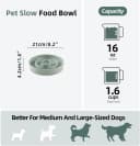 Ceramic Slow Feeder Bowls for Dogs — 8.3 in Slow Feeder for Medium Breed