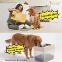 Dog Slow Feeder - Reduce Slip Puzzle Bowl for Raised Pet Feeders - Interactive Bloat Stop Elevated Diners