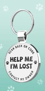 Stainless Steel QR Code Pet ID | Dog and Cat Collar Tag | Personalized Online Profile | Scanned Location Alert — product details