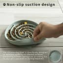 Slow Feeder Dog Bowls, Dishwasher Microwave Safe Silicone Puppy Puzzle Bowl with Non-Slip Design for Eating