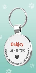 QR Code Pet ID | Personalized Dog and Cat Collar Tag | Online Profile with Instant Scanned Location Alert Email — product details