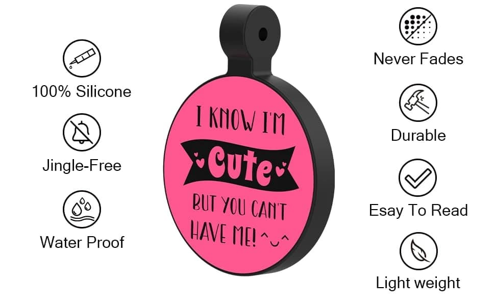 Quiet Engraved Silicone QR Code Pet ID | Personalized Dog and Cat Collar Tag | Online Profile | Location Alert — product details