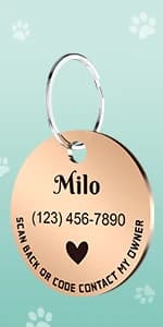QR Code Pet ID | Personalized Dog and Cat Collar Tag | Online Profile with Instant Scanned Location Alert Email — product details