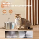 Cat Water Fountain Stainless Steel: 2.2 L Cat Fountain for Drinking - Automatic Pet Water Fountain for Cats