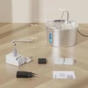 Cat Water Fountain Stainless Steel: 2.2 L Cat Fountain for Drinking - Automatic Pet Water Fountain for Cats