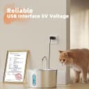 Cat Water Fountain Stainless Steel: 2.2 L Cat Fountain for Drinking - Automatic Pet Water Fountain for Cats