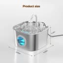 Stainless Steel Cat Water Fountain: Pet Fountains for Cats/Dog Indoor 74oz